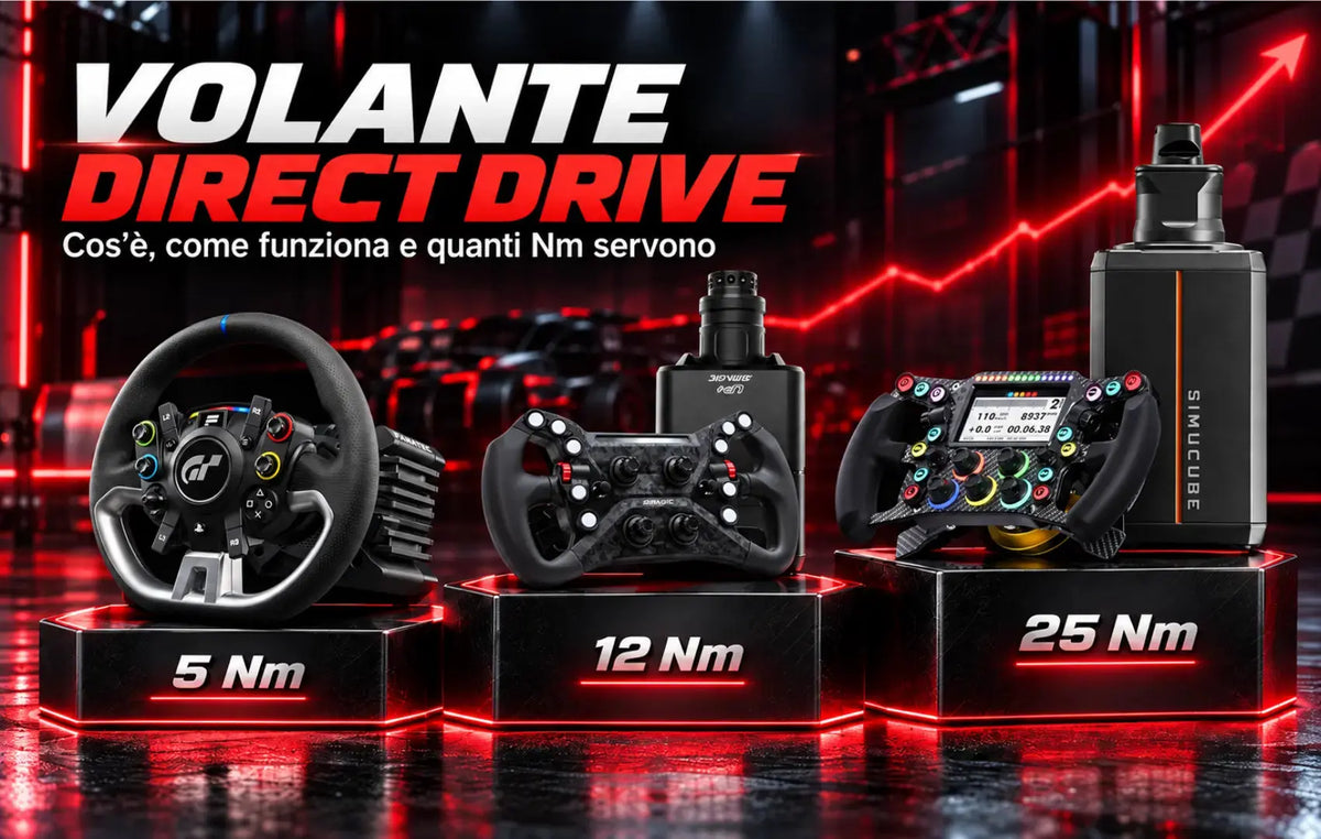 Volante direct drive: cos'è, come funziona e quanti Nm servono Direct Drive Italia