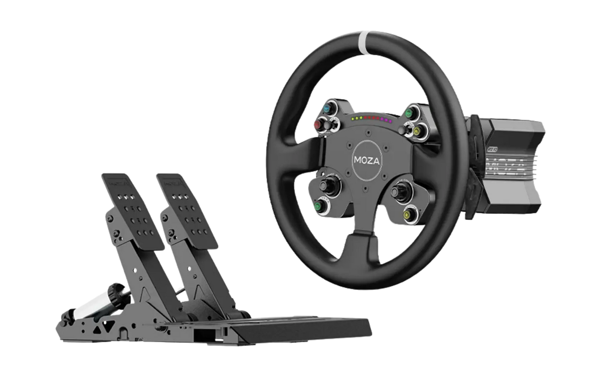 Moza R12 V2 Volante CS Pedaliera SRP2