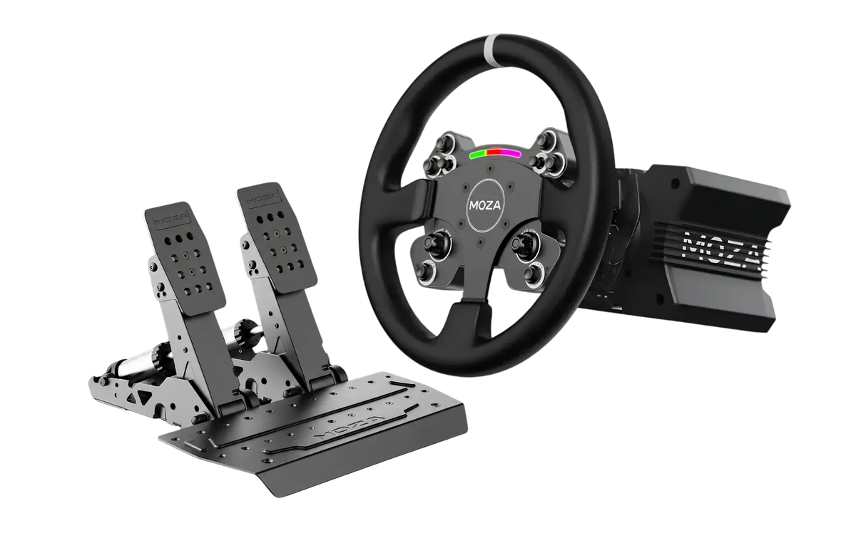 Moza R9V3 + Volante CS + Pedaliera SRP2