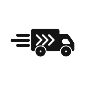 icona spedizione veloce nera