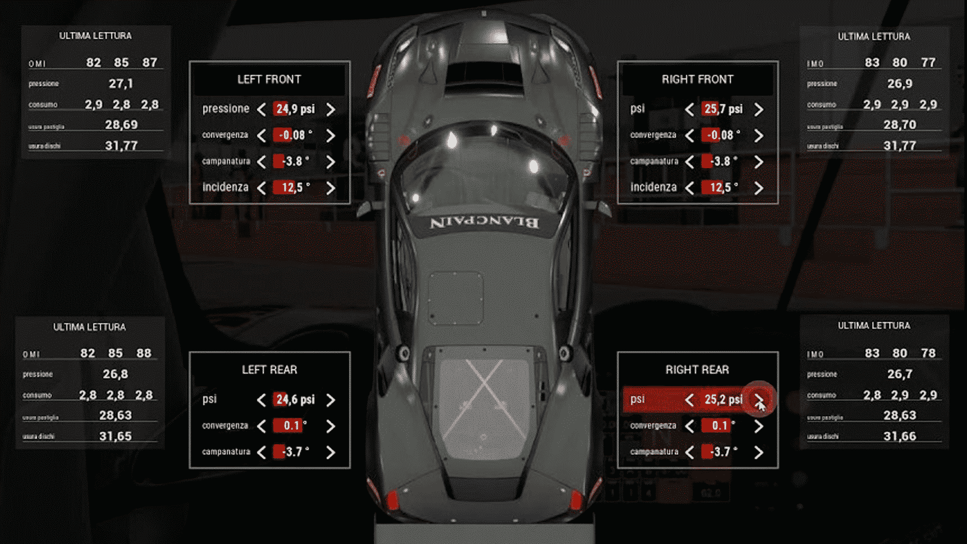 regolazione racing simulator software