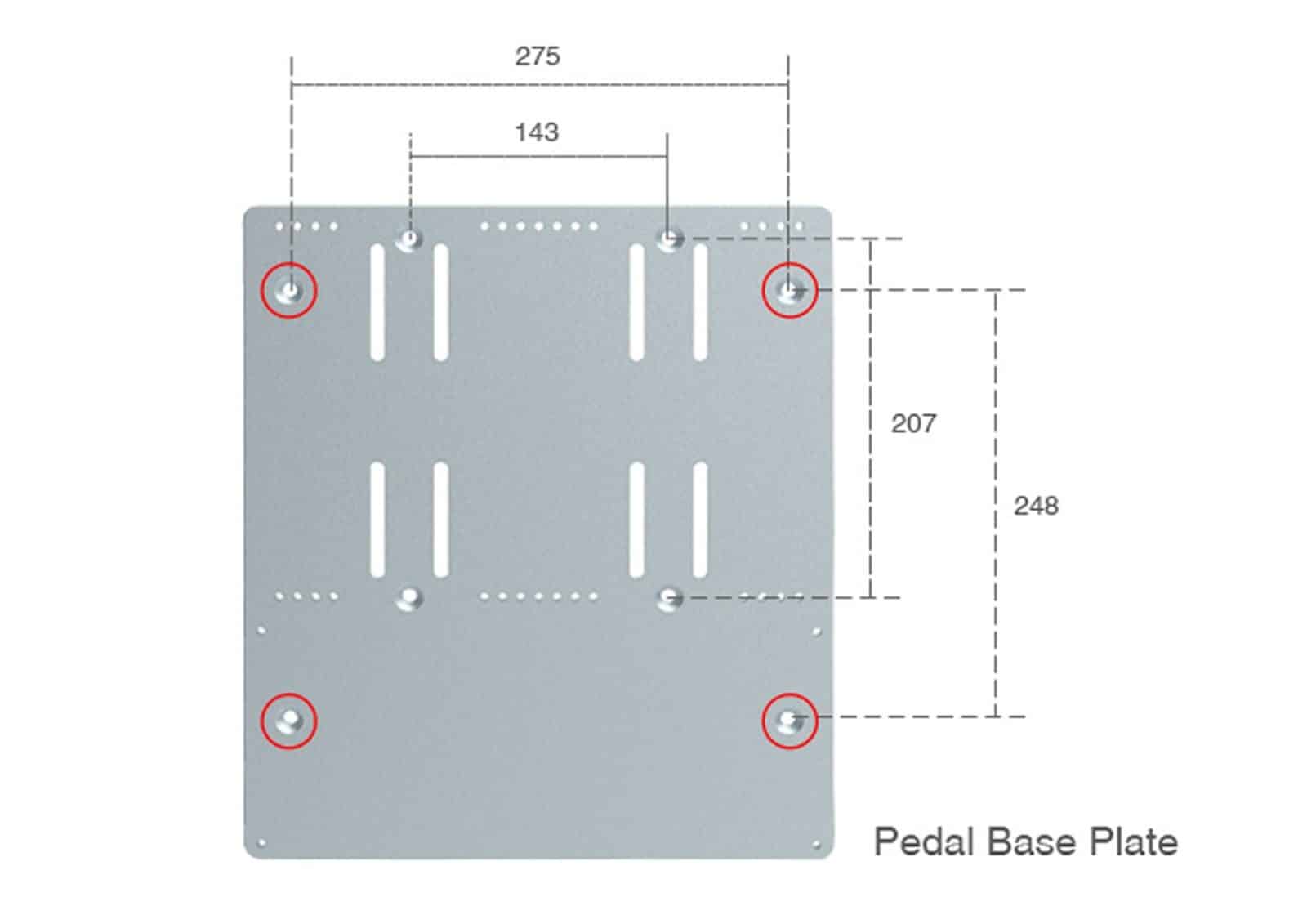 drilling template piastra pedaliera simagic