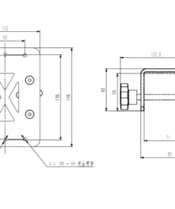 Dimensioni Staffe da tavolo Moza per Freno a Mano : Cambio