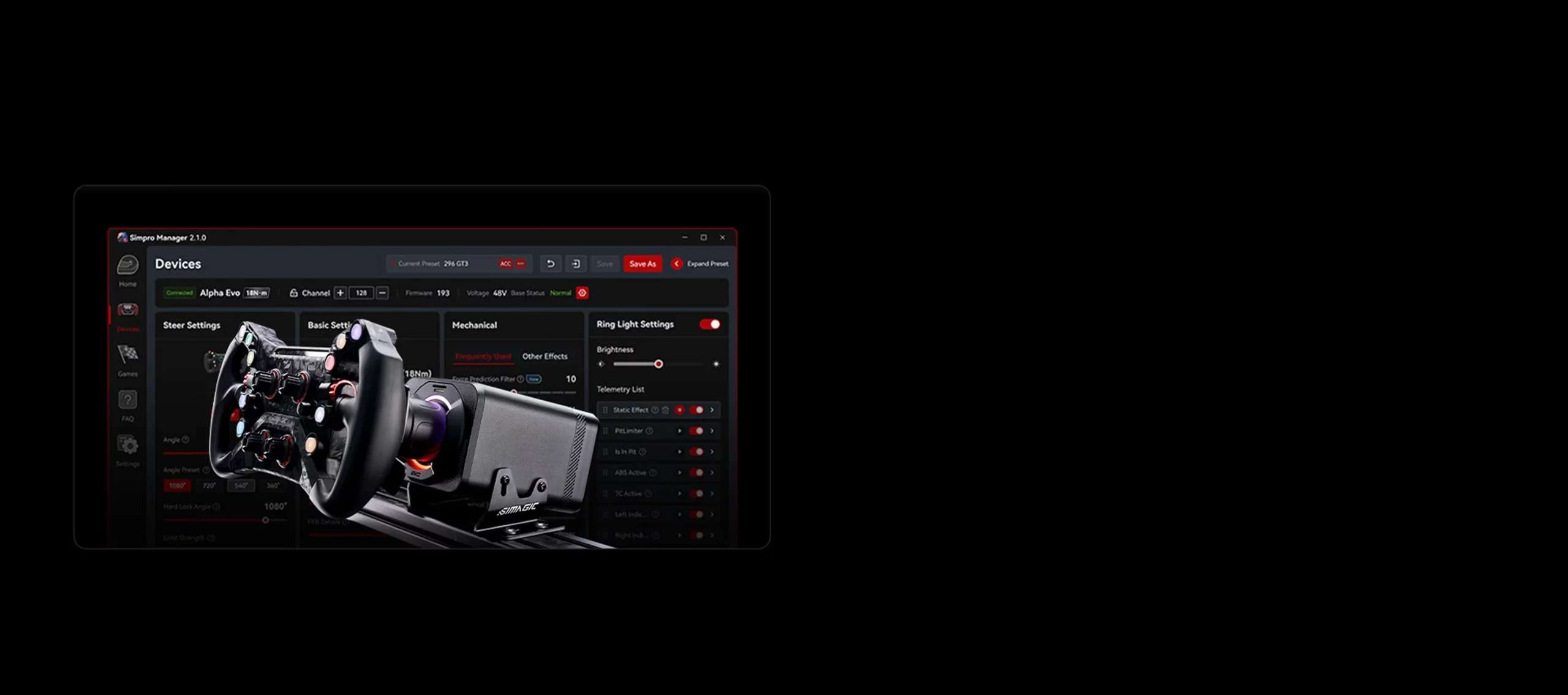 Algoritmo DFDF Simagic Alpha EVO