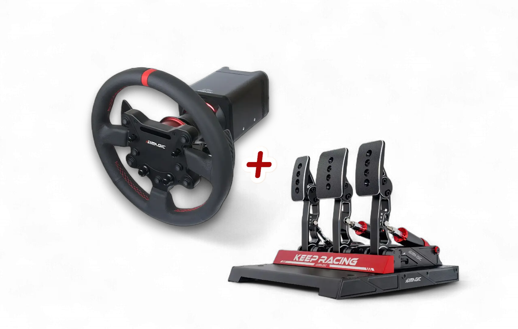 Megabundle Simagic Base Alpha EVO + GTS + p1000 3 pedali