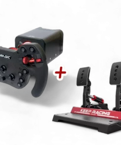 Megabundle Simagic Base Alpha EVO + volante fx + pedaliera p1000 2 pedali
