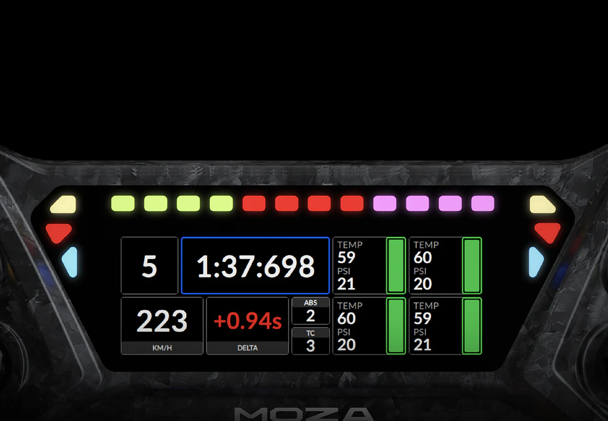 Moza KS Pro telemetria RGB