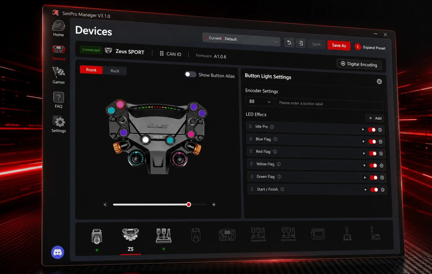 Simagic Zeus Sport SimPro manager v3